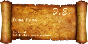 Duma Emma névjegykártya